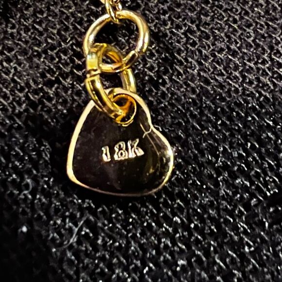 SALE 18k Stamped Gold Filled Leo Iridescent Horoscope Crystal Necklace - Picture 4 of 7